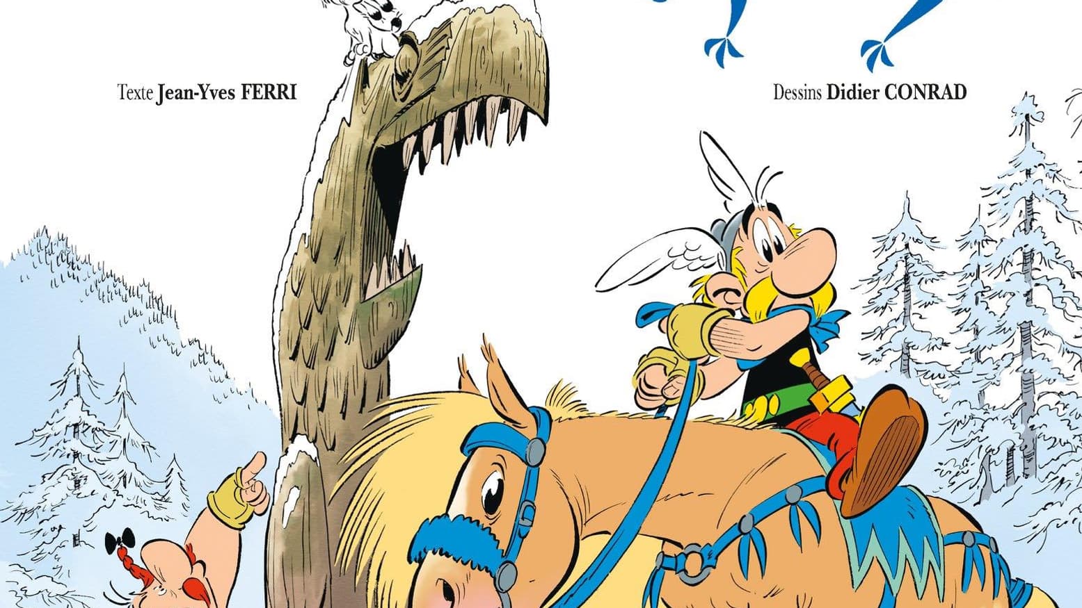 La couverture d'Astérix et le Griffon, 39e volet des aventures des deux Gaulois. La couverture d'Astérix et le Griffon, 39e volet des aventures des deux Gaulois.