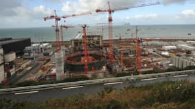 Le 26 novembre 2009, chantier de construction de l'EPR, le réacteur nucléaire de 3e génération, à Flamanville. (Photo d'illustration) 