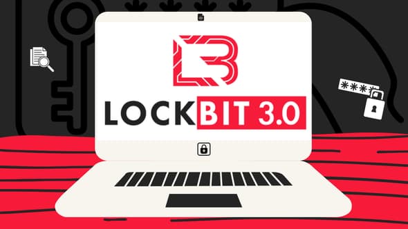 Le logo de l'organisation Lockbit, dans sa version la plus récente (3.0). 
