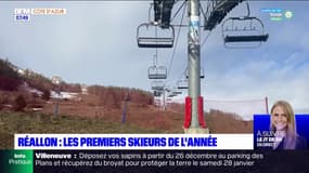 Les premiers skieurs de l'année à Réallon