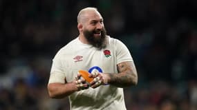 Joe Marler hilare à Twickenham, le 9 mars 2024