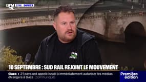 Mouvement du 10 septembre: "On lance un affrontement social vis à vis du gouvernement", affirme Julien Troccaz (Sud Rail)