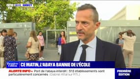 Rentrée scolaire: ce proviseur veille à l'entrée de son lycée au respect de la laïcité