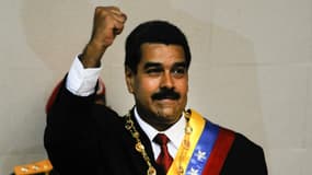 Nicolas Maduro à Caracas, lors de son investiture comme nouveau président du Venezuela, vendredi 19 avril.
