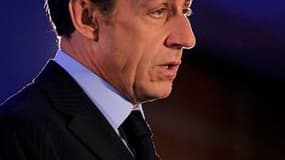 Nicolas Sarkozy a promis samedi de transmettre à la justice française tous les documents nécessaires à l'enquête sur l'attentat de Karachi, une affaire dans laquelle deux présidents et deux anciens Premiers ministres français sont cités. /Photo prise le 2
