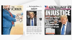 Les unes du New Yorker, du New York Times et du New York Post après le verdict de culpabilité de Donald Trump le jeudi 30 mai 2024