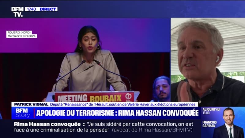 Patrick Vignal (député Renaissance de l'Hérault) sur la convocation de Rima Hassan: 