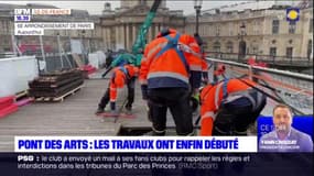 Paris: les travaux ont débuté sur le pont des Arts