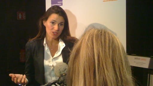 La ministre de la Culture Aurélie Filippetti lors du lancement de la mission Lescure
