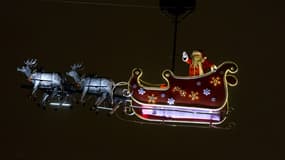 Traîneau du Père Noël à Paris, le 23 décembre 2014