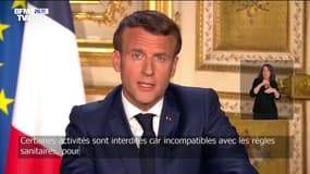 Emmanuel Macron le 13 avril 2020