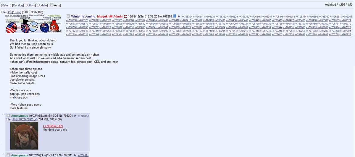 Quel avenir pour 4chan, l'un des sites les plus influents du Web