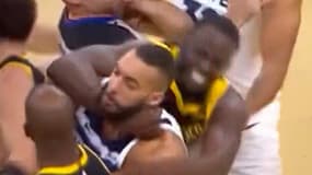 L'étranglement de Draymond Green sur Rudy Gobert lors de Minnesota-Golden State (104-101), le 14 novembre 2023