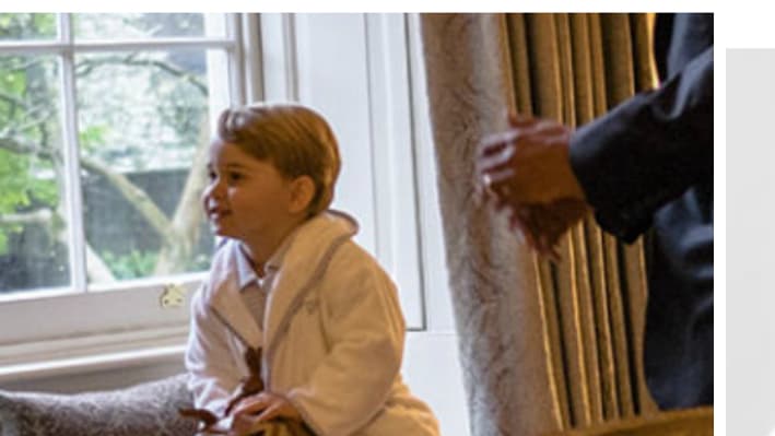 Le prince George lors de sa rencontre avec Barack Obama Le prince George lors de sa rencontre avec Barack Obama