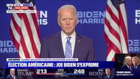 Joe Biden: "Je suis ici pour vous dire que, lorsqu'il y aura le décompte final, nous croyons que nous serons les vainqueurs"