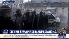 Premières tensions à Paris, lors de cette 10e mobilisation des gilets jaunes