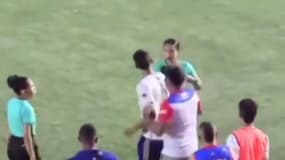 L'arbitre Vanessa Ceballos, giflée lors d'un match de D3 colombienne, le 31 août 2025.