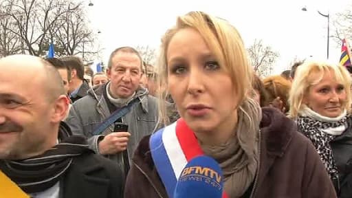 Marion Maréchal-Le Pen, à la manif pour tous, dimanche.