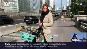 Une piste cyclable entre Paris et La Défense