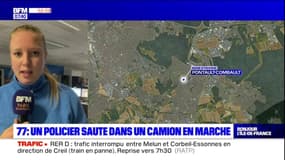 Seine-et-Marne: un policier saute dans un camion en marche