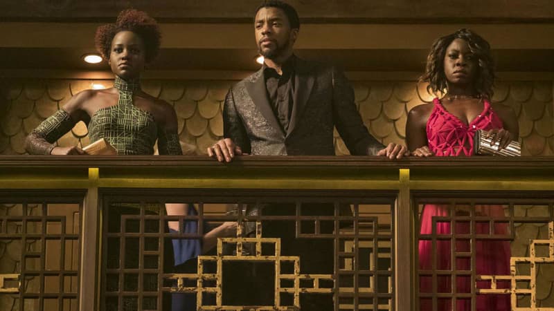 Chadwick Boseman, Danai Gurira, Lupita Nyong'o dans "Black Panther"