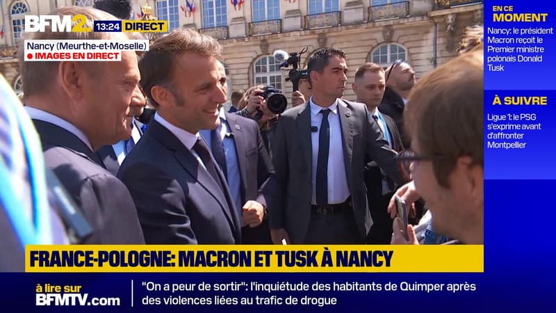 Bain de foule pour Emmanuel Macron, à Nancy