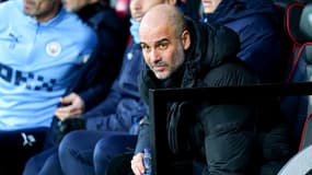 Pep Guardiola pendant un match de Premier League en février 2023