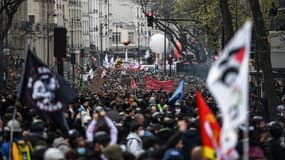 La manifestation parisienne lors de la 12e journée de mobilisation contre la réforme des retraites.