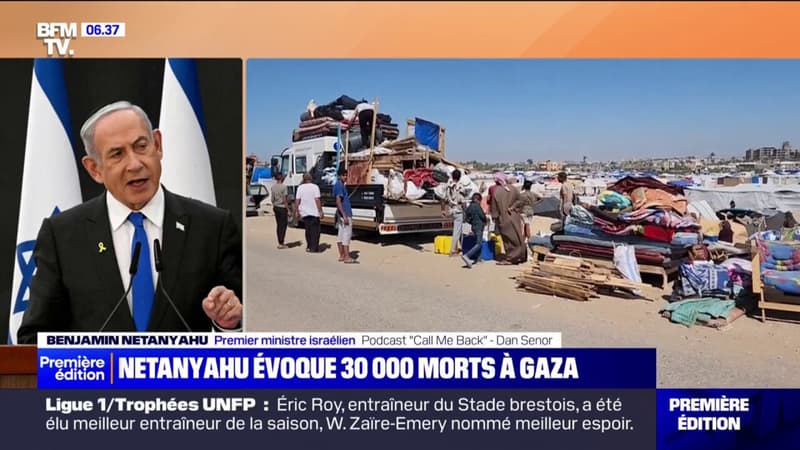 Gaza: Benjamin Netanyahu évoque "30.000 morts" dans l'enclave palestinienne depuis le 7 octobre, dont "environ 16.000 civils"