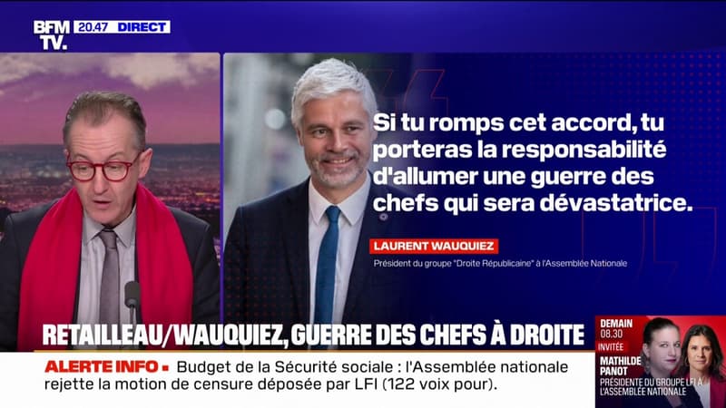 LE CHOIX DE CHRISTOPHE - Dîner entre Wauquiez et Retailleau: la guerre des chefs à droite