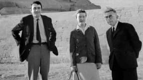 Jean-Paul Sartre, Simone de Beauvoir et Claude Lanzmann lors d'un voyage en Egypte en mars 1967