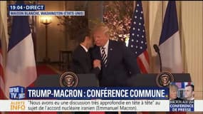 Après une franche accolade et une embrassade, Trump déclare sur Macron : "Je l'aime beaucoup" 