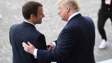 En marge de sa visite d'État aux États-Unis, Emmanuel Macron a appelé Donald Trump à ne pas taxer définitivement l'Union européenne. (image d'illustration)