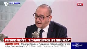 Prisons attaquées: "Ce n'est pas trop les habitudes de l'ultragauche", estime Laurent Nuñez