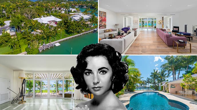 La villa est située en front de mer, à Miami Beach, au sud de la Floride