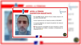 Romain Lacombe a disparu le 18 juin dans la commune de Solaize, dans le Rhône