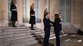 Emmanuel Macron et Kamala Harris, le 10 novembre 2021 à l'Élysée