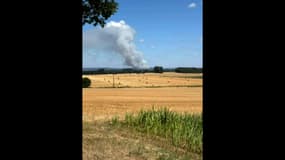 Un incendie dans la forêt de Brocéliande, jeudi 17 juillet 2025. 