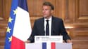Emmanuel Macron à la réunion de rentrée des recteurs d’académie à La Sorbonne, le 25 août 2022