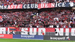 Les supporters de Nice en tribune Populaire sud, octobre 2023
