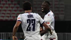 Jean-Kevin Augustin face à Nice en Ligue Europa Conférence, le 20 avril 2023.