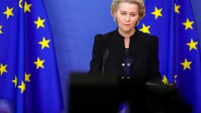 La présidente de la Commission européenne Ursula von der Leyen, le 11 janvier 2022 à Bruxelles