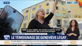 "Ils m'ont donné un coup de matraque sur la tête, parce que j'ai un gros trou en haut du crâne", Geneviève Legay, la manifestante blessée à Nice raconte sa chute