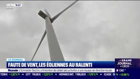 Faute de vent, les éoliennes au ralenti