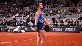 Loïs Boisson, lors de sa demi-finale face à Coco Gauff, le 5 juin 2025, à Roland-Garros