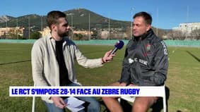 L'entraîneur Franck Azéma revient sur le match RCT - Zebre Rugby Club