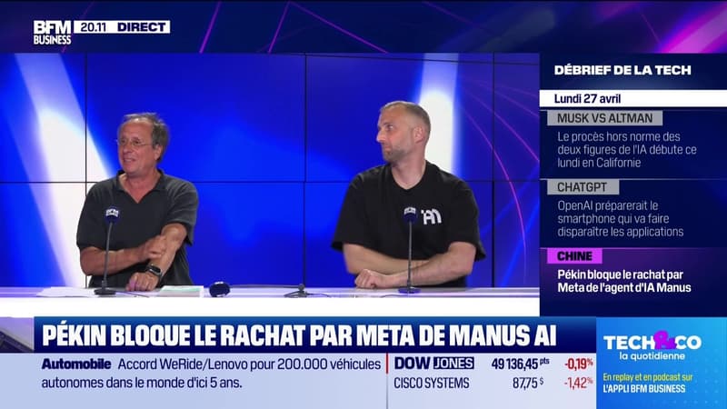 Pékin bloque le rachat par Meta de Manus AI - 27/04