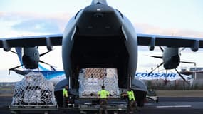 Un avion A400M reliant La Réunion à Mayotte via le pont aérien, le 15 décembre 2024