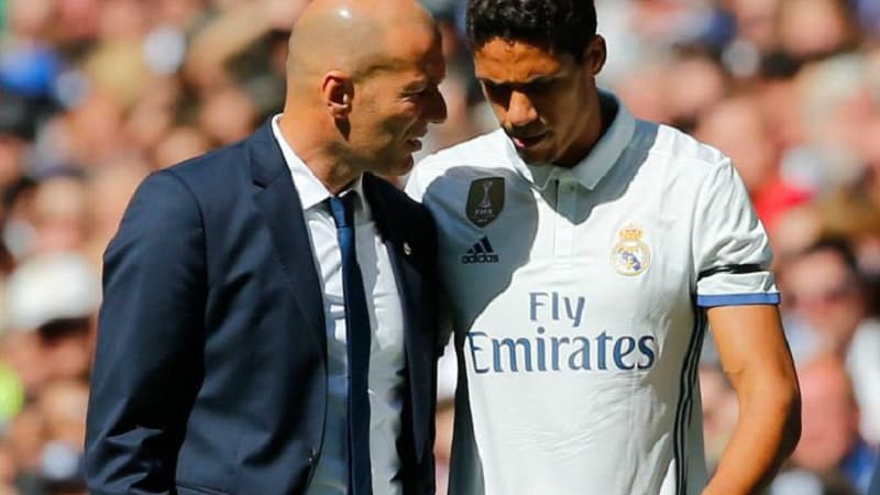 Zinedine Zidane et Raphaël Varane