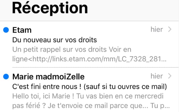 Certains mails se montrent plutôt incitatifs. Certains mails se montrent plutôt incitatifs.